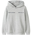Name It Hættetrøje - NkmLeland - Light Grey Melange