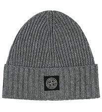 Stone Island Beanie - Knitted - Melange Dark Grey