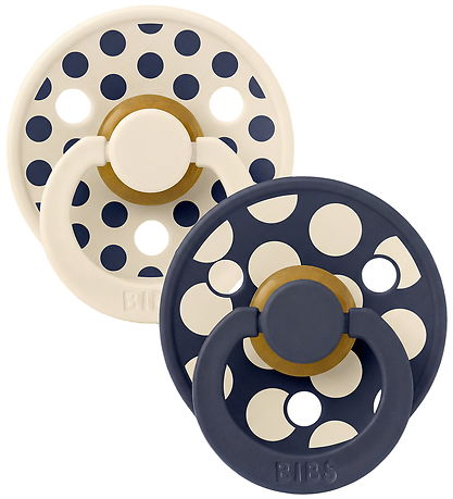 BIBS Studio Colour Sutter - Str. 3 - Rund - 2-pak - Ivory/Deep S