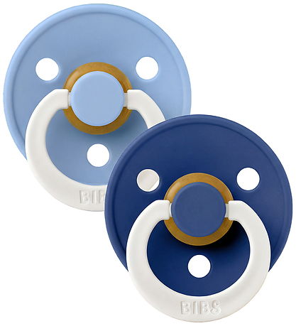 BIBS Colour Natsutter - Str. 2 - Rund - 2-pak - Sky Blue/Cornflo