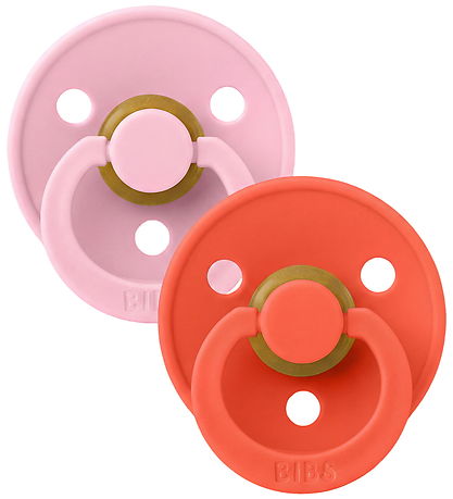 BIBS Colour Sutter - Str. 1 - Anatomisk - 2-pak - Baby Pink/Tang