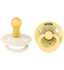 BIBS x Moomin Colour Sutter - Str. 2 - Rund - 2-pak - Ivory/Pale
