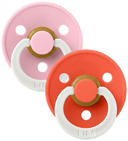 BIBS Colour Natsutter - Str. 3 - Rund - 2-pak - Baby Pink/Tango