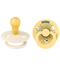 BIBS x Moomin Colour Sutter - Str. 1 - Rund - 2-pak - Ivory/Pale