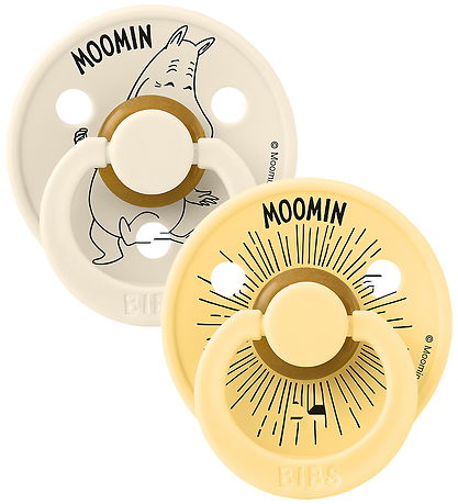 BIBS x Moomin Colour Sutter - Str. 1 - Rund - 2-pak - Ivory/Pale