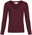 Hound Top - HdLisa - Rib - m. Lace Detail - Burgundy