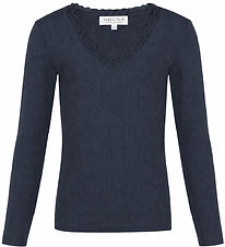 Hound Top - HDLISA - Rib - m. Lace Detail - Navy