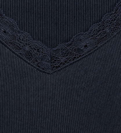 Hound Bluse - HdLisa - Rib - Navy m. Blondekant