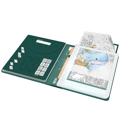 Kidywolf Tegnetablet m. 30 Tegninger - Meli-Melo - Blue