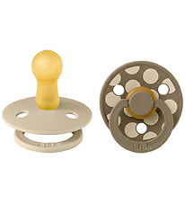 BIBS Studio Colour Sutter - Str. 2 - Rund - 2-pak - Vanilla/Dark