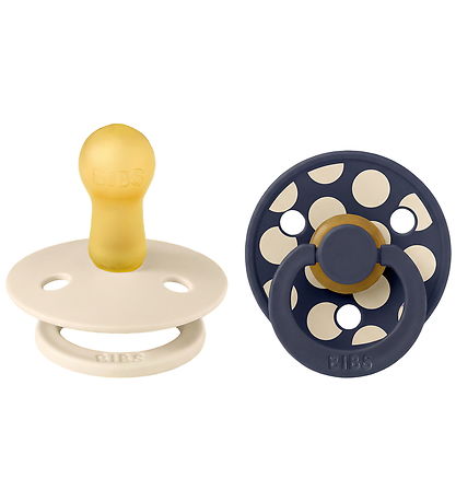 BIBS Studio Colour Sutter - Str. 2 - Rund - 2-pak - Ivory/Deep S