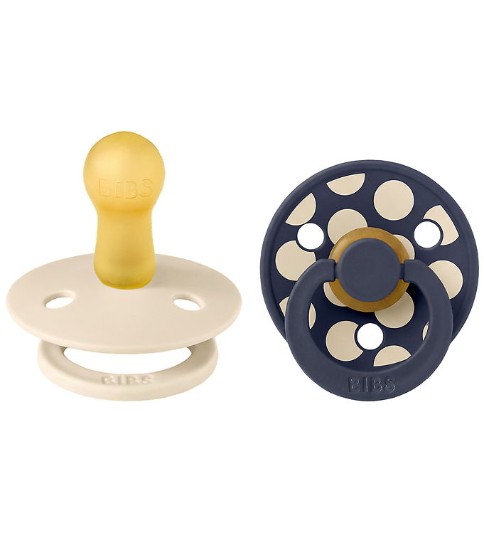 BIBS Studio Colour Sutter - Str. 2 - Rund - 2-pak - Ivory/Deep S