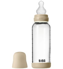 BIBS Sutteflaske - 240 ml - Glas/Silikone - Vanilla Glow