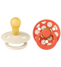 BIBS Studio Colour Pacifiers - Size 1 - Round - 2-Pack - Ivory/T
