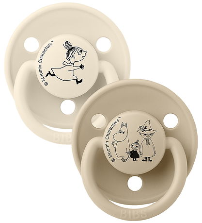 BIBS x Moomin De Lux Sutter - 2-pak - Silikone - Ivory/Vanilla