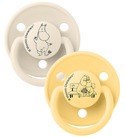 BIBS x Moomin De Lux Sutter - 2-pak - Silikone - Ivory/Pale Butt