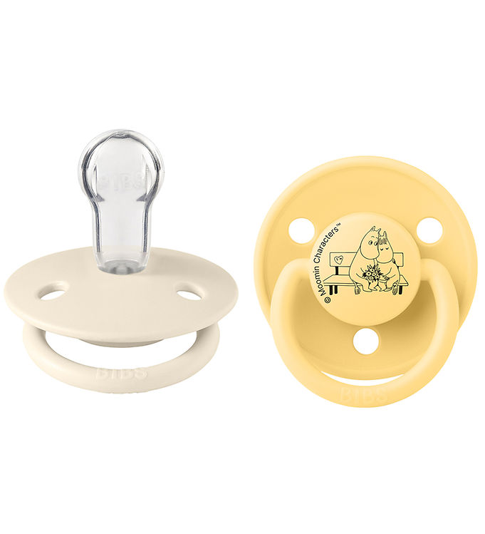 BIBS x Moomin De Lux Sutter - 2-pak - Silikone - Ivory/Pale Butt