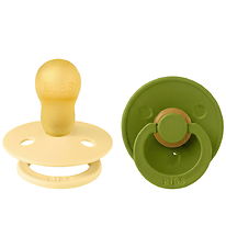 BIBS Colour Sutter - Str. 3 - Rund - 2-pak - Pale Butter/Wasabi