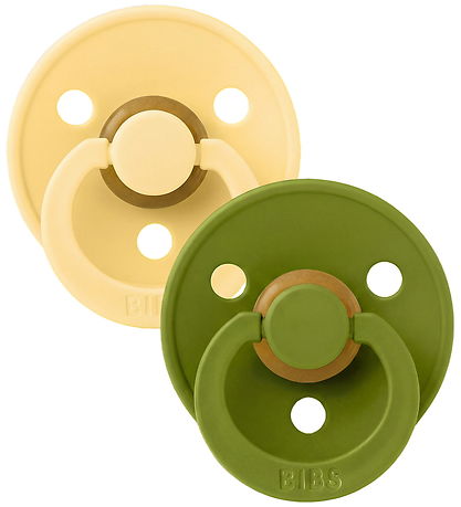 BIBS Colour Sutter - Str. 3 - Rund - 2-pak - Pale Butter/Wasabi