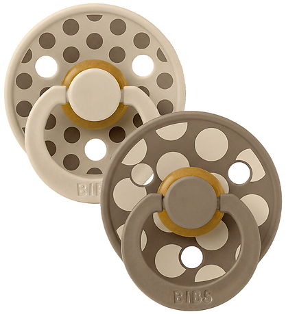 BIBS Studio Colour Sutter - Str. 1 - Rund - 2-pak - Vanilla/Dark