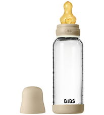 BIBS Sutteflaske - 240 ml - Glas/Naturgummi - Vanilla Glow