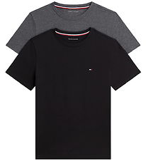 Tommy Hilfiger T-shirts - 2-pak - Sort/Mørkegråmeleret