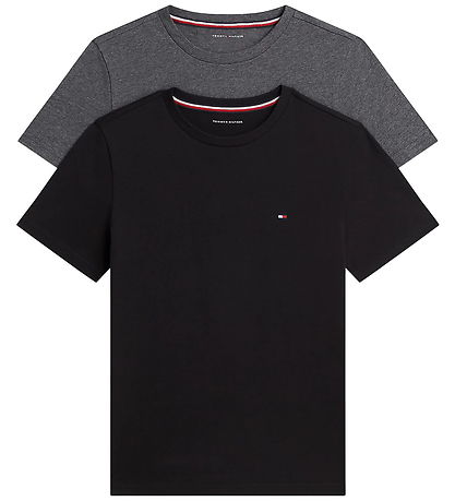 Tommy Hilfiger T-shirts - 2-pak - Sort/Mørkegråmeleret