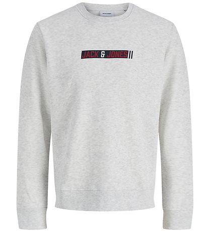 Jack & Jones Sweatshirt - JjMunk - White Melange