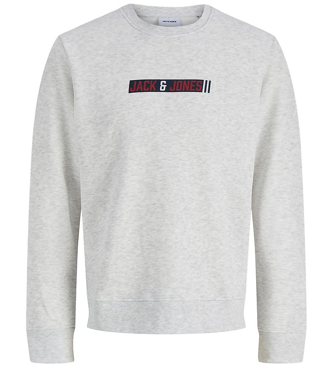 Jack & Jones Sweatshirt - JjMunk - White Melange