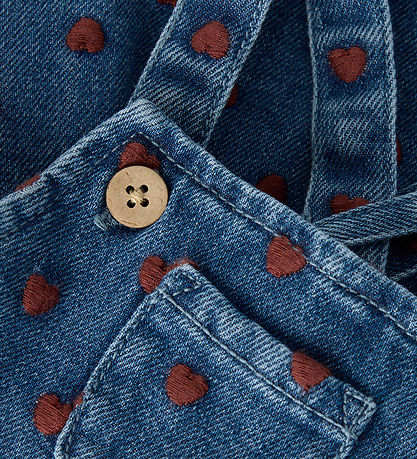 Lil Atelier Smækbukser - NbfLiva - Dark Blue Denim/Hearts