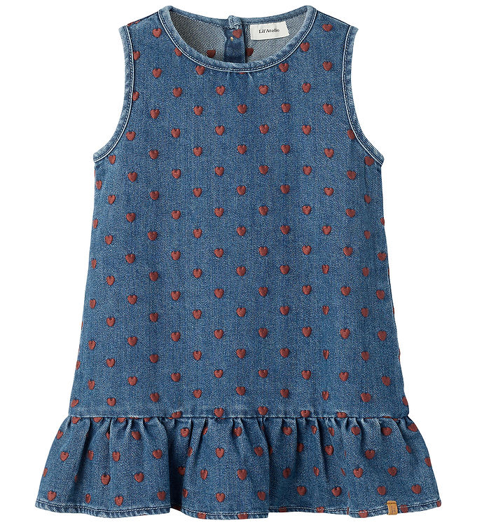 Lil Atelier Kjole - NmfLiva - Dark Blue Denim/Hearts