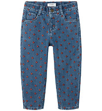Lil Atelier Jeans - Loose - NmfLiva - Dark Blue Denim/Hearts