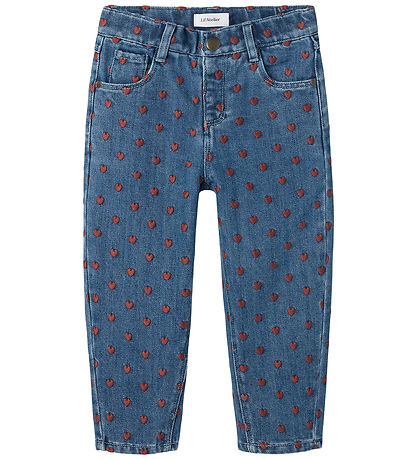 Lil Atelier Jeans - Loose - NmfLiva - Dark Blue Denim/Hearts