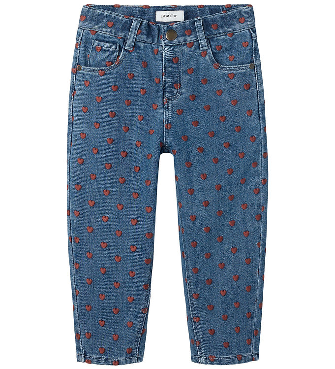 Lil Atelier Jeans - Loose - NmfLiva - Dark Blue Denim/Hearts