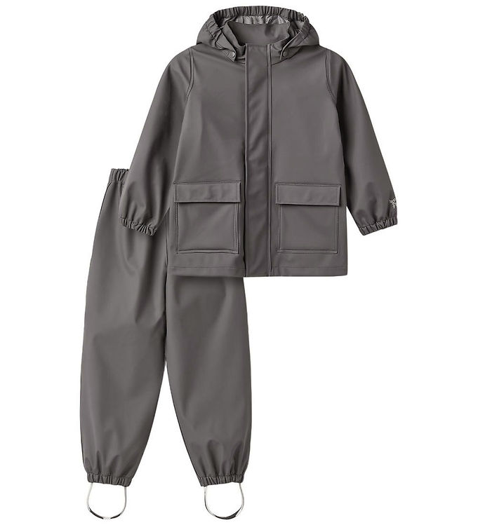 Wheat Regntøj - PU - Ola - Dark Charcoal