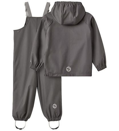 Wheat Regntøj m. Seler - PU - Charlie - Dark Charcoal