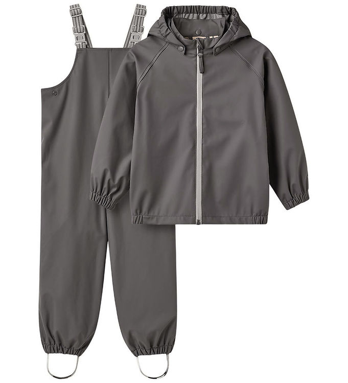 Wheat Regntøj m. Seler - Charlie - Dark Charcoal