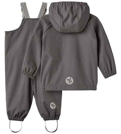 Wheat Regntøj m. Seler - Charlie - Dark Charcoal