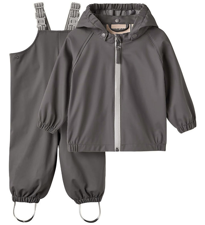 Wheat Regntøj m. Seler - PU - Charlie - Dark Charcoal