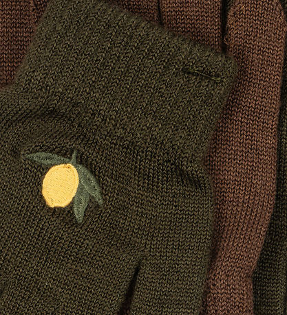 Konges Sløjd Handsker - Strik - 2-pak - Filla - Kombu Green