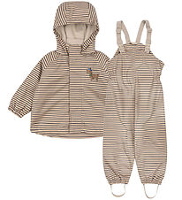 Konges Sløjd Regntøj m/u Seler/Fleece - PU - Rainy Palme Dog - S