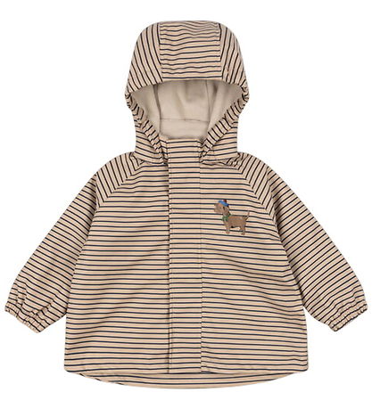 Konges Sløjd Regntøj m/u Seler/Fleece - PU - Rainy Palme Dog - S