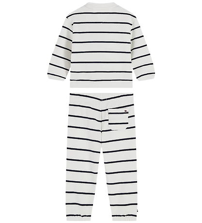 Tommy Hilfiger Sweatsæt - Off White Stripe