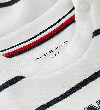 Tommy Hilfiger Sweatsæt - Off White Stripe