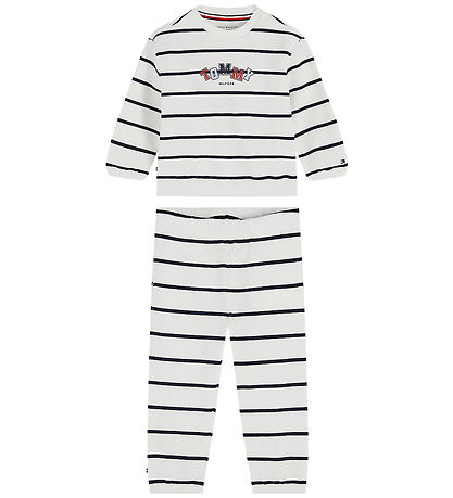 Tommy Hilfiger Sweatsæt - Off White Stripe