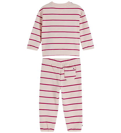 Tommy Hilfiger Sweatsæt - Whimsy Pink Stripe