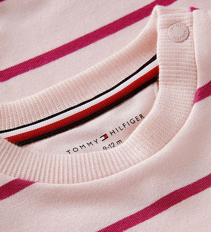 Tommy Hilfiger Sweatsæt - Whimsy Pink Stripe