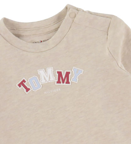 Tommy Hilfiger Bluse - Gentle Gold Heather m. Print