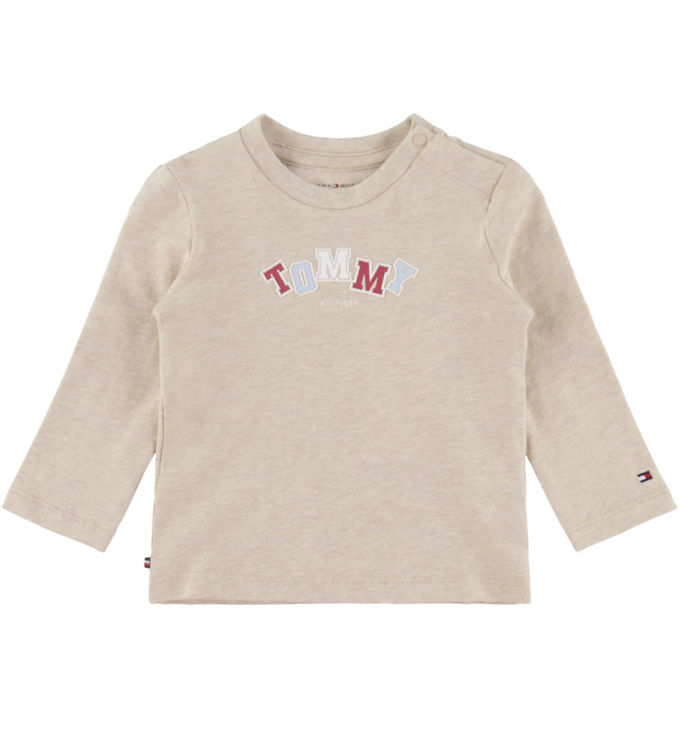 Tommy Hilfiger Bluse - Gentle Gold Heather m. Print