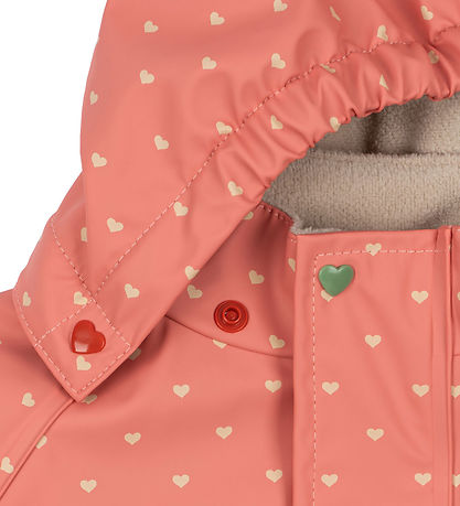 Konges Sløjd Regntøj m/u Seler/Fleece - PU - Rainy Palme Ducklin